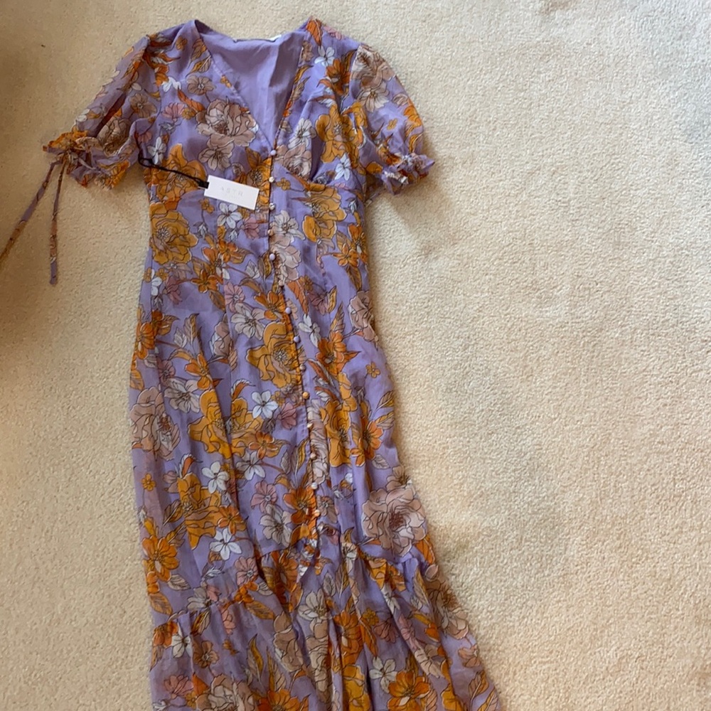 Astr the Label Lilac Floral Dress